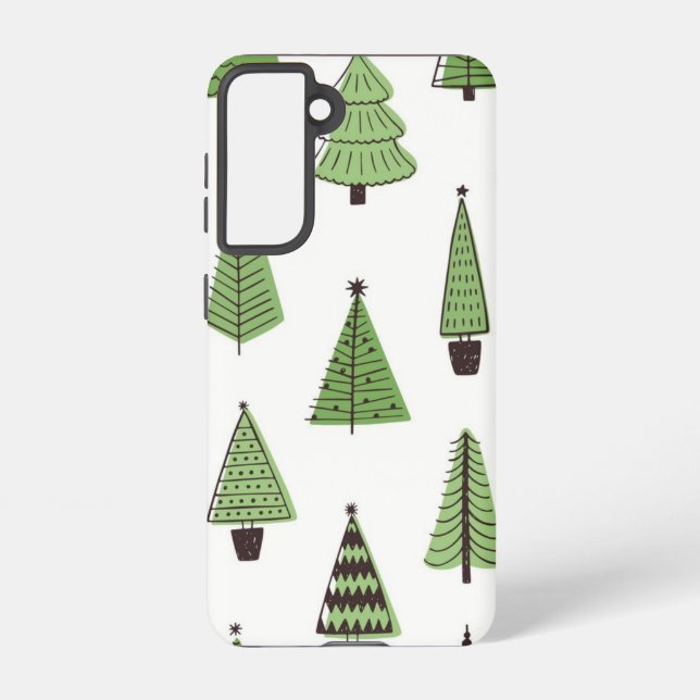 Funda Para Samsung Galaxy patrón de árbol de Navidad (Reverso )