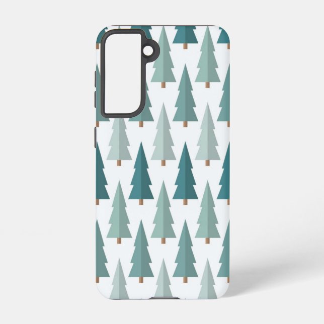 Funda Para Samsung Galaxy patrón de árbol de Navidad (Reverso )