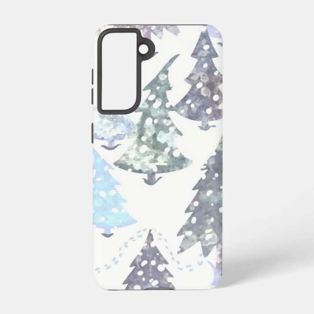 Funda Para Samsung Galaxy patrón de árbol de Navidad (Reverso )