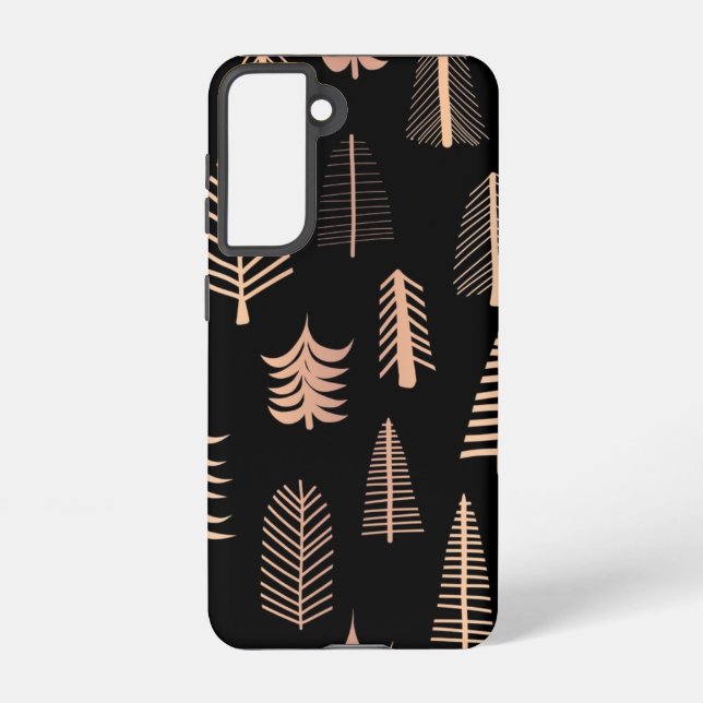 Funda Para Samsung Galaxy patrón de árbol de Navidad (Reverso )