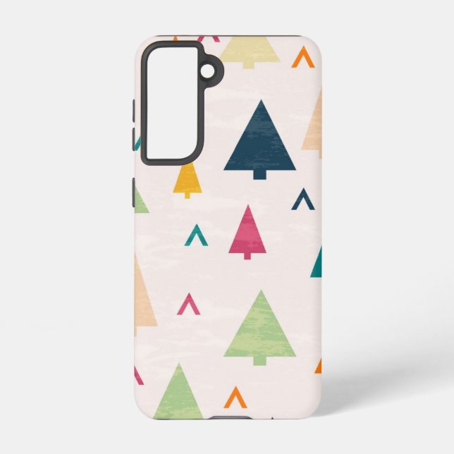 Funda Para Samsung Galaxy patrón de árbol de Navidad (Reverso )