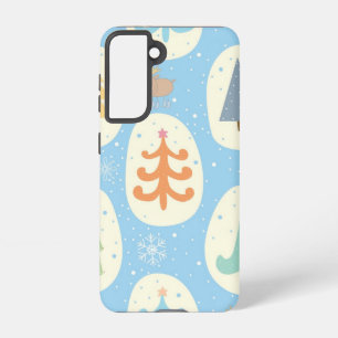 Funda Para Samsung Galaxy S21 patrón de árbol de Navidad