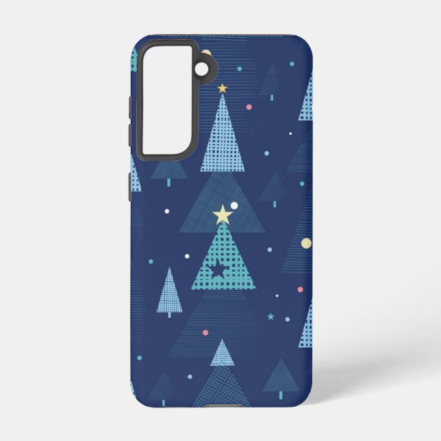 Funda Para Samsung Galaxy patrón de árbol de Navidad (Reverso )