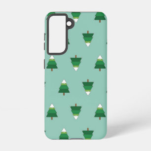 Funda Para Samsung Galaxy S21 patrón de árbol de Navidad