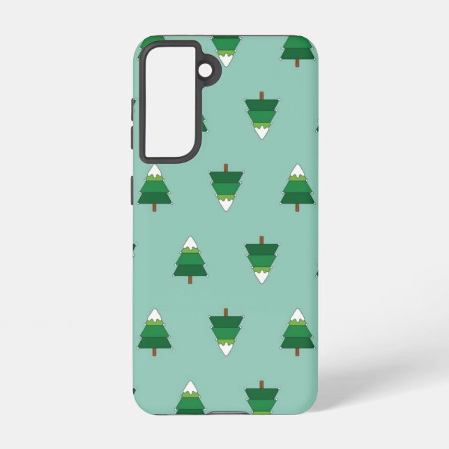 Funda Para Samsung Galaxy patrón de árbol de Navidad (Reverso )