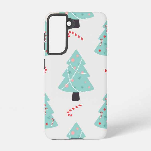 Funda Para Samsung Galaxy patrón de árbol de Navidad (Reverso )