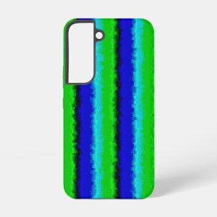 Funda Para Samsung Galaxy S22 Patrón de arco iris 3D abstracto de azul verde
