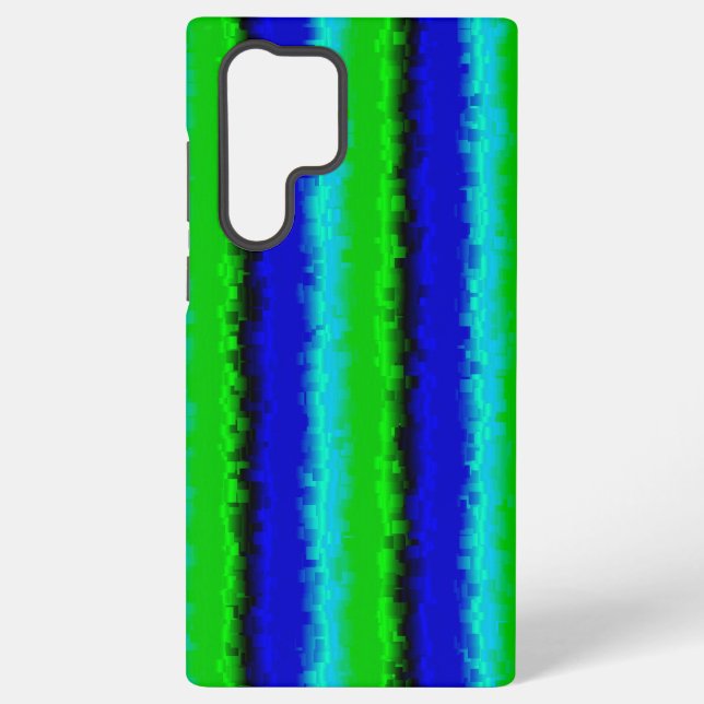 Funda Para Samsung Galaxy Patrón de arco iris 3D abstracto de azul verde (Reverso )