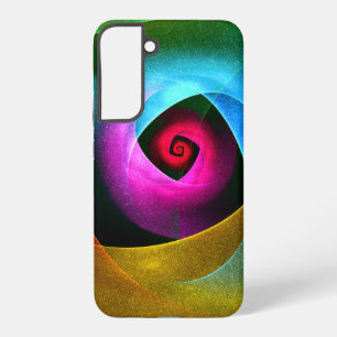 Funda Para Samsung Galaxy S22+ Patrón de arte abstracto moderno azul naranja rosa