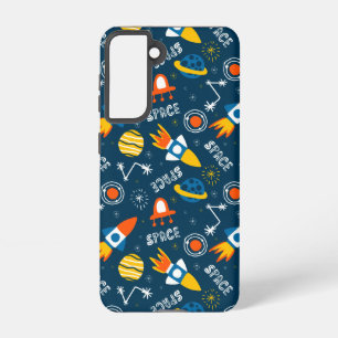 Funda Para Samsung Galaxy S21 Patrón de Aventuras Espaciales Coloridas