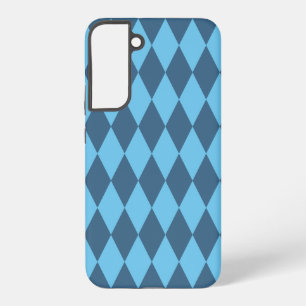 Funda Para Samsung Galaxy S22+ Patrón de bandera en rombos de Baviera Azul
