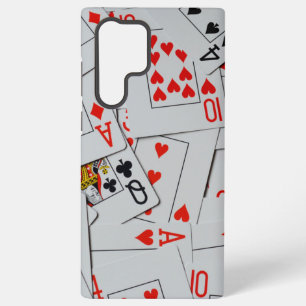 Funda Para Samsung Galaxy S22 Ultra Patrón de baraja de cartas dispersas,
