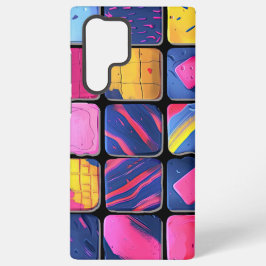 Funda Para Samsung Galaxy S22 Ultra Patrón de bloques coloridos abstractos