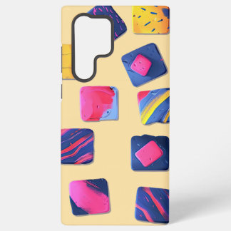 Funda Para Samsung Galaxy S22 Ultra Patrón de bloques coloridos abstractos
