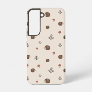 Funda Para Samsung Galaxy S22 Patrón de bosque de edgehog y hongos