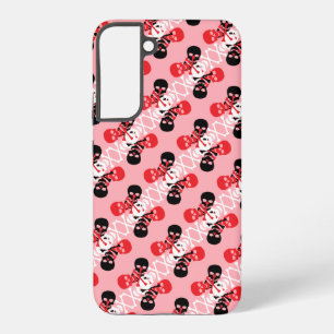 Funda Para Samsung Galaxy S22+ Patrón de Calaveras y Huesos Cruzados