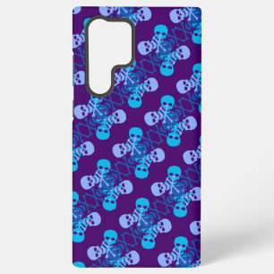 Funda Para Samsung Galaxy S22 Ultra Patrón de Calaveras y Huesos Cruzados