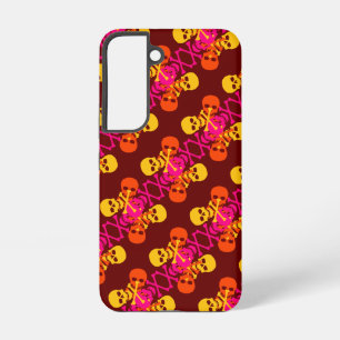 Funda Para Samsung Galaxy S22 Patrón de Calaveras y Huesos Cruzados