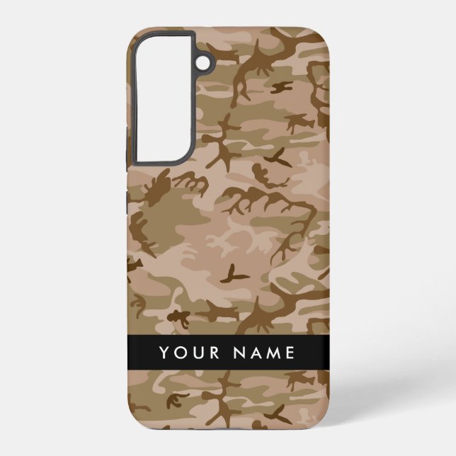 Funda Para Samsung Galaxy Patrón de camuflaje del desierto, su nombre, perso (Reverso )