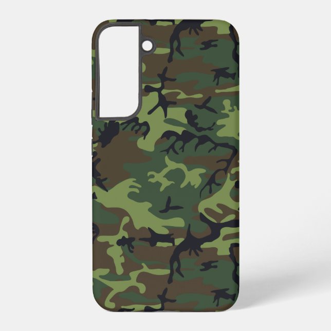 Funda Para Samsung Galaxy Patrón de camuflaje verde, patrón militar, ejércit (Reverso )