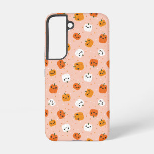 Funda Para Samsung Galaxy S22 Patrón de caras de calabaza kawaii
