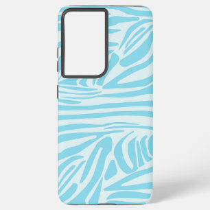Funda Para Samsung Galaxy S21 Ultra Patrón de cebra azul
