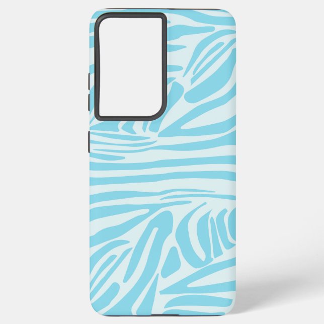 Funda Para Samsung Galaxy Patrón de cebra azul (Reverso )
