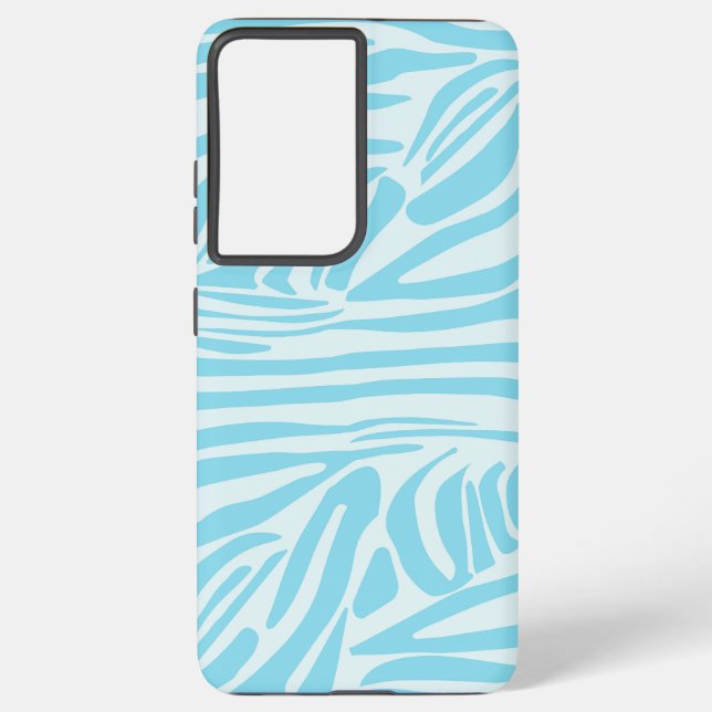 Funda Para Samsung Galaxy Patrón de cebra azul (Reverso )