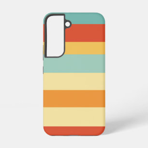 Funda Para Samsung Galaxy S22 Patrón de color a rayas retro