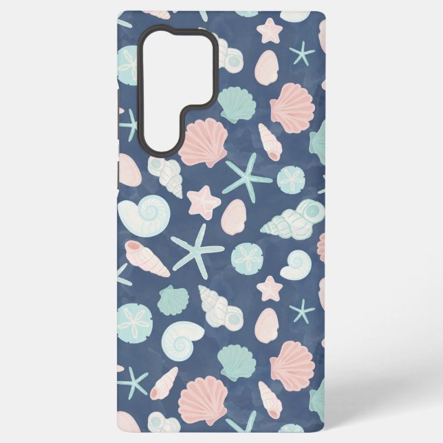 Funda Para Samsung Galaxy patrón de conchas marinas (Reverso )