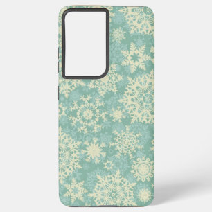 Funda Para Samsung Galaxy S21 Ultra Patrón de copo de nieve