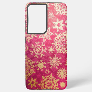 Funda Para Samsung Galaxy S21 Ultra Patrón de copo de nieve