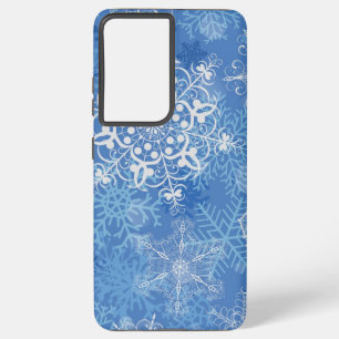 Funda Para Samsung Galaxy S21 Ultra Patrón de copo de nieve