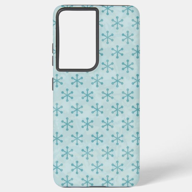 Funda Para Samsung Galaxy Patrón de copo de nieve (Reverso )