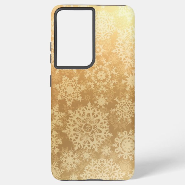 Funda Para Samsung Galaxy Patrón de copo de nieve (Reverso )