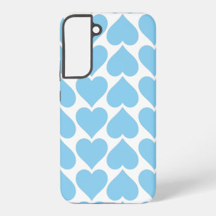 Funda Para Samsung Galaxy S22+ Patrón de Corazones Azules, Romántico, Amor