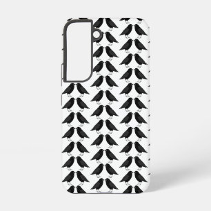 Funda Para Samsung Galaxy S22 Patrón de cuervos besándose para boda gótica