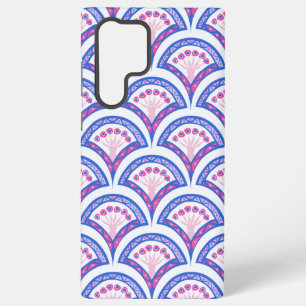Funda Para Samsung Galaxy S22 Ultra patrón de damasco floral azul