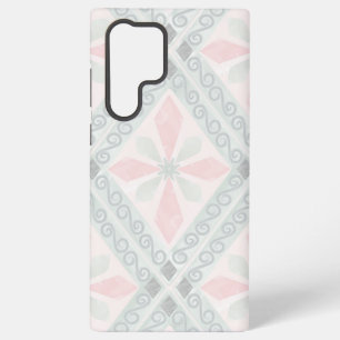 Funda Para Samsung Galaxy S22 Ultra Patrón de diamante pastel verde y rosa