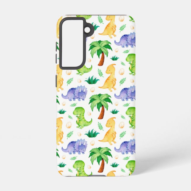Funda Para Samsung Galaxy Patrón de dinosaurio cutáneo neonatal (Reverso )