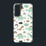 Funda Para Samsung Galaxy S21 Patrón de dinosaurio verde de menta<br><div class="desc">Echa un vistazo a este diseño de moda con dinosaurios verdes.</div>