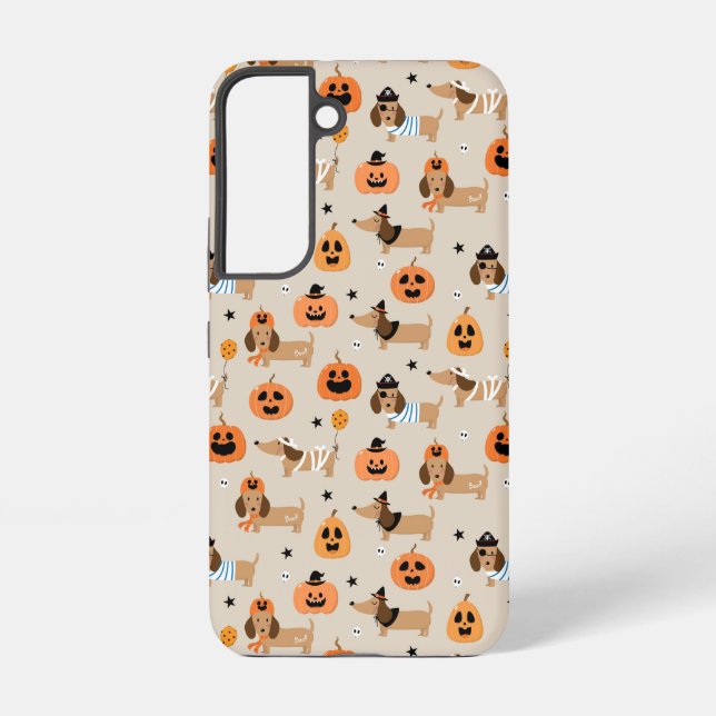 Funda Para Samsung Galaxy Patrón de disfraces de Halloween (Reverso )