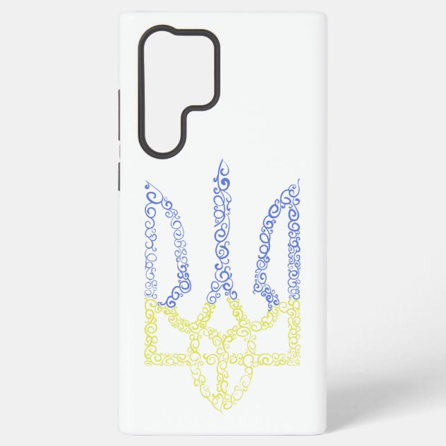 Funda Para Samsung Galaxy Patrón de espiral de tridente de trízub del escudo (Reverso )