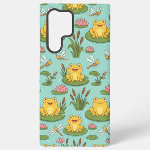 Funda Para Samsung Galaxy S22 Ultra Patrón de estanque de rana lindo