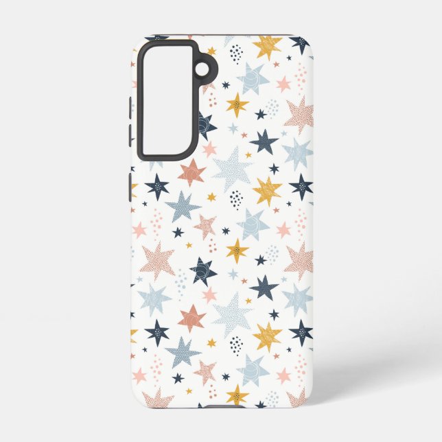 Funda Para Samsung Galaxy Patrón de estrella divertida (Reverso )