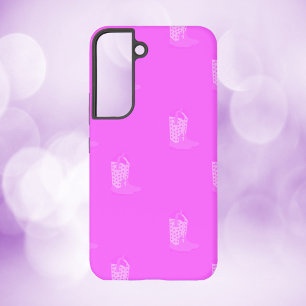 Funda Para Samsung Galaxy S22 Patrón de estrellas de arranque de cowboy rosa
