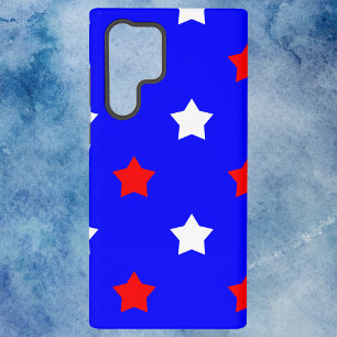 Funda Para Samsung Galaxy S22 Ultra Patrón de Estrellas Rojo Blanco y Azul
