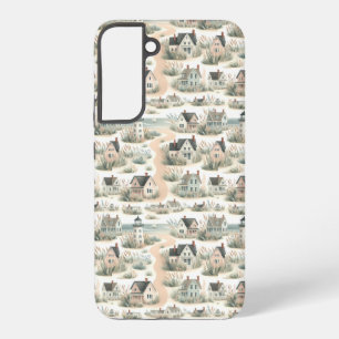 Funda Para Samsung Galaxy S22+ Patrón de faro de cabaña costera