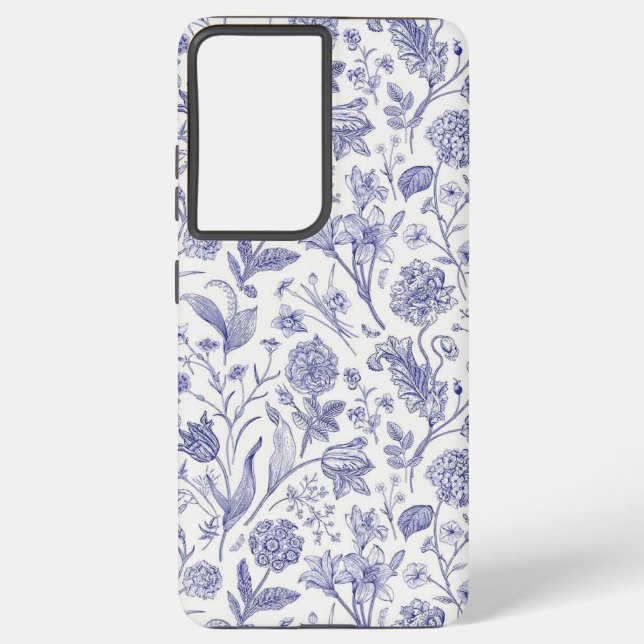 Funda Para Samsung Galaxy Patrón de flor (Reverso )