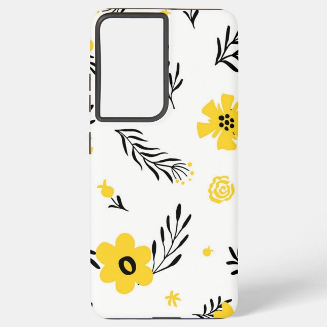 Funda Para Samsung Galaxy Patrón de flor (Reverso )